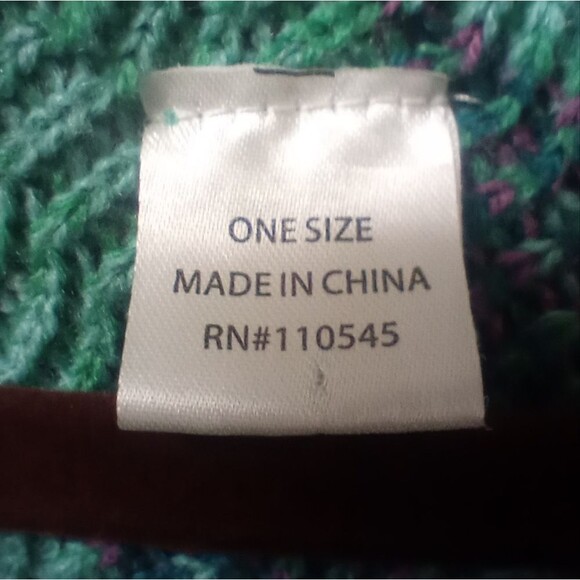 Beautiful Purple Blue Open Front Panco With Toggle Closure One Size EUC - Picture 4 of 7